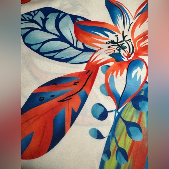 Casual Bahamian Delight Blue Two Piece Set Crop Top and Pants - Picture 9 of 12